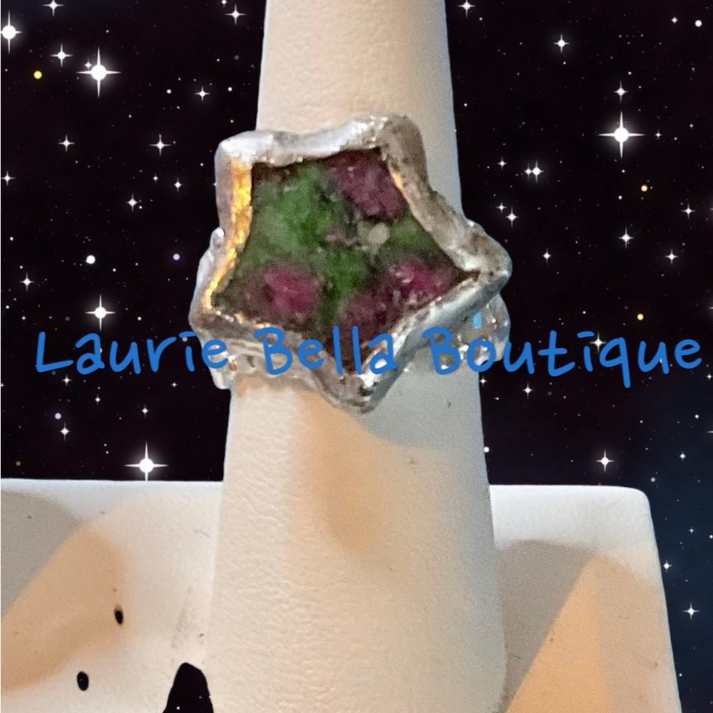 Ruby In Zoisite Star Ring - image 2